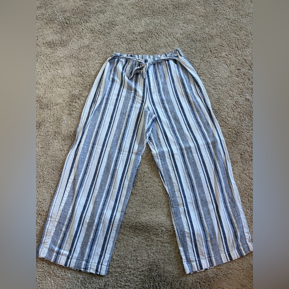 beachlunchlounge Blue and White Striped Pants